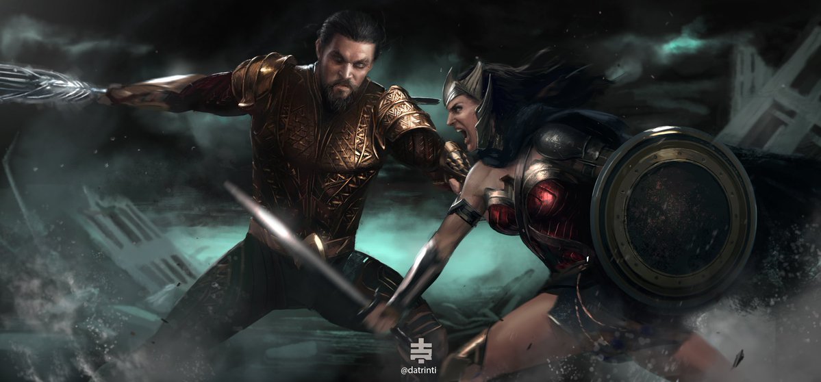 Jason Momoa (Aquaman) vs Gal Gadot (Wonder Woman) dans Flashpoint