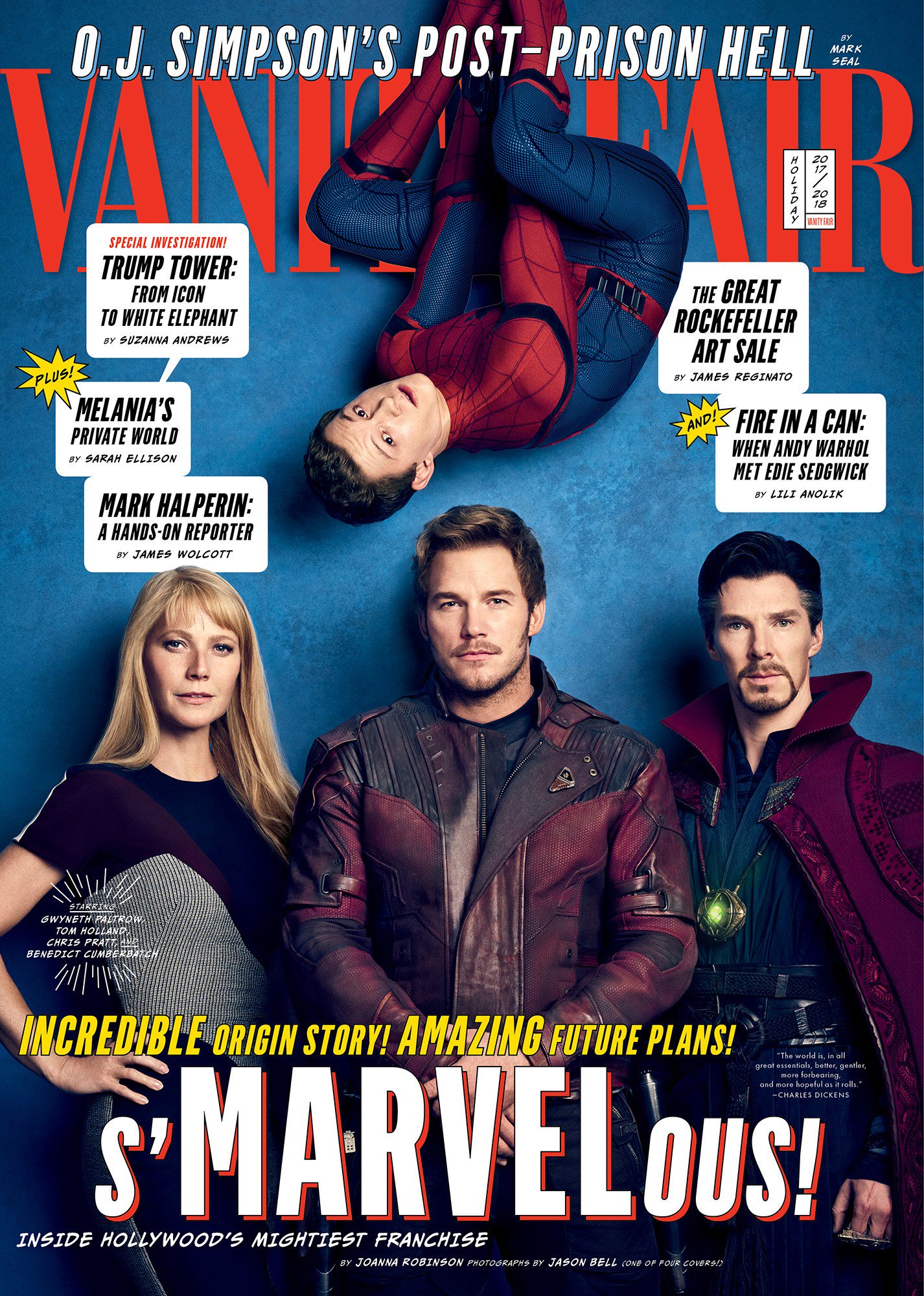 La cast d'Avengers: Infinity War en couverture de Vanity Fair