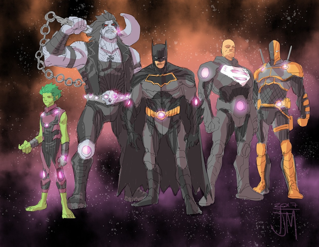 La team Entropy, concept art par Francis Manapul