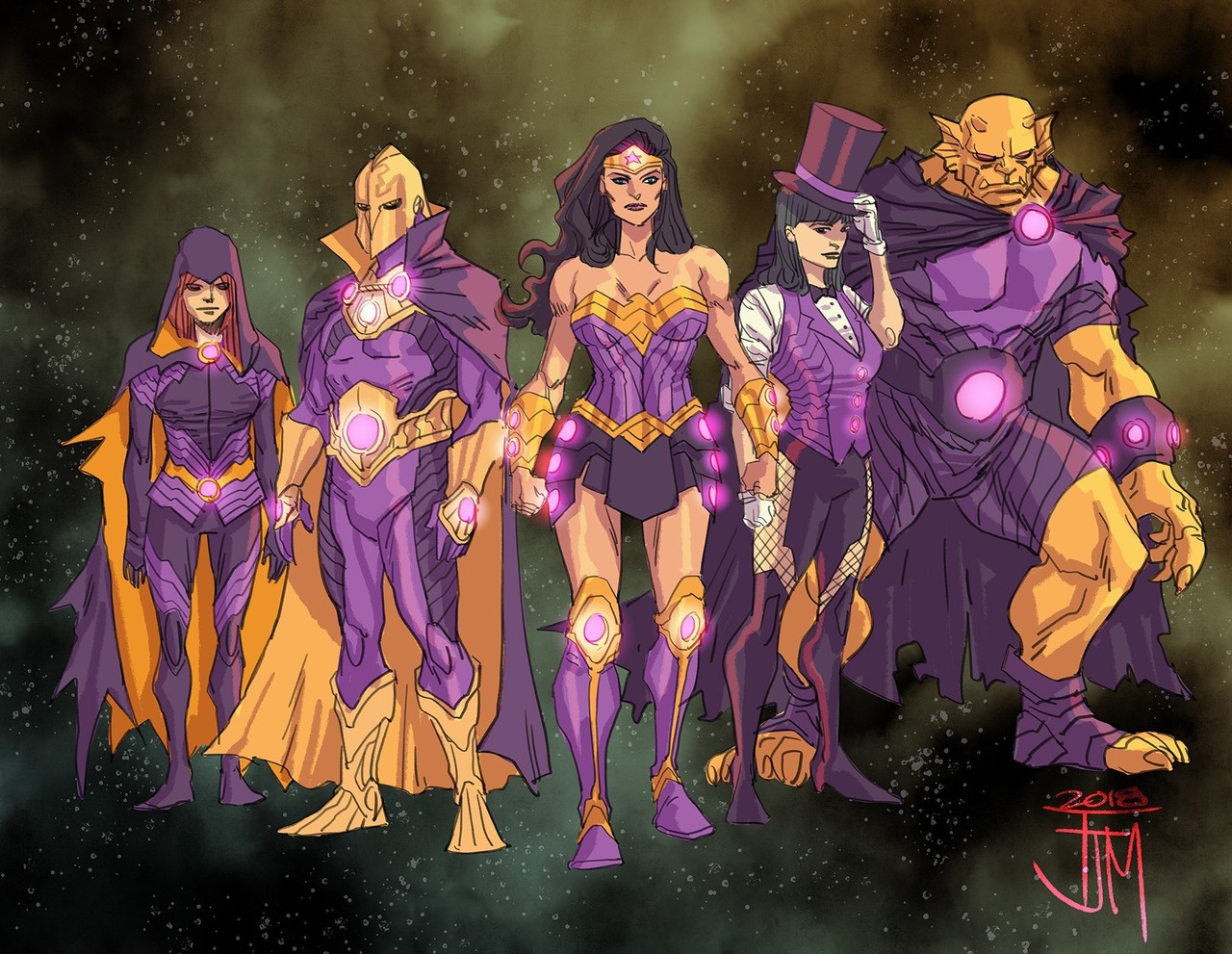 La team Wonder, concept art par Francis Manapul