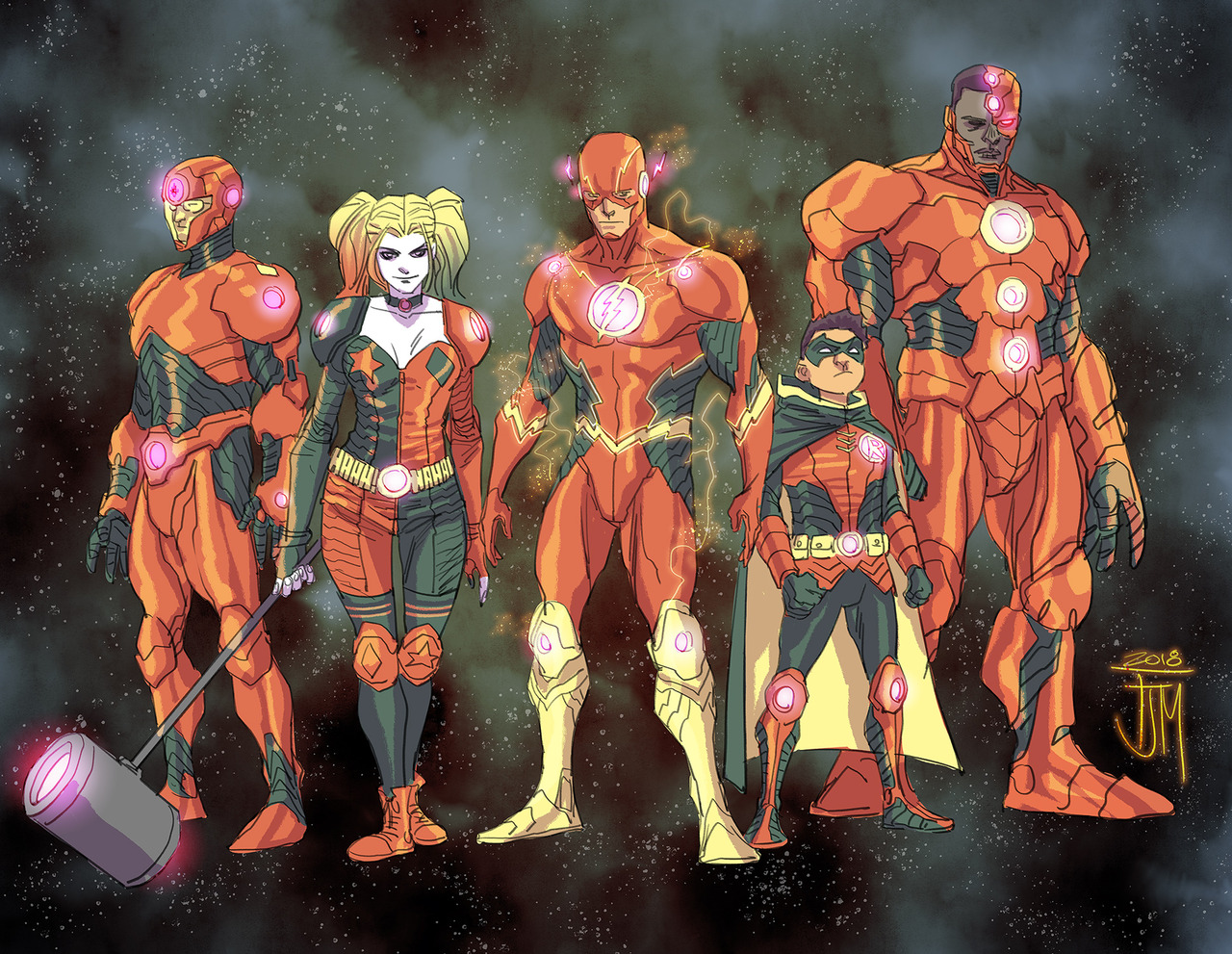 La team Wisdom, concept art par Francis Manapul