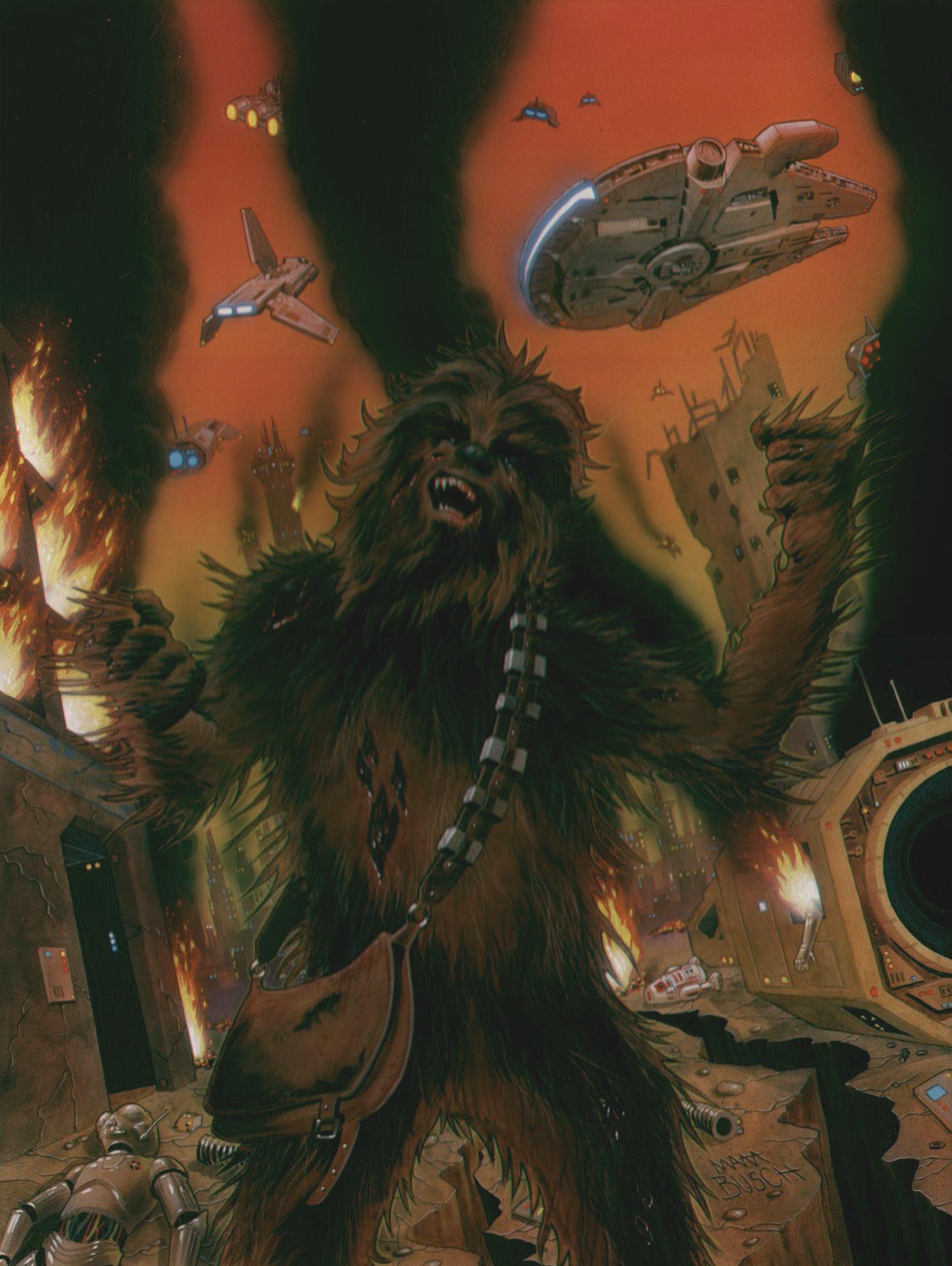 La mort de Chewbacca dans The New Jedi Order: Vector Prime