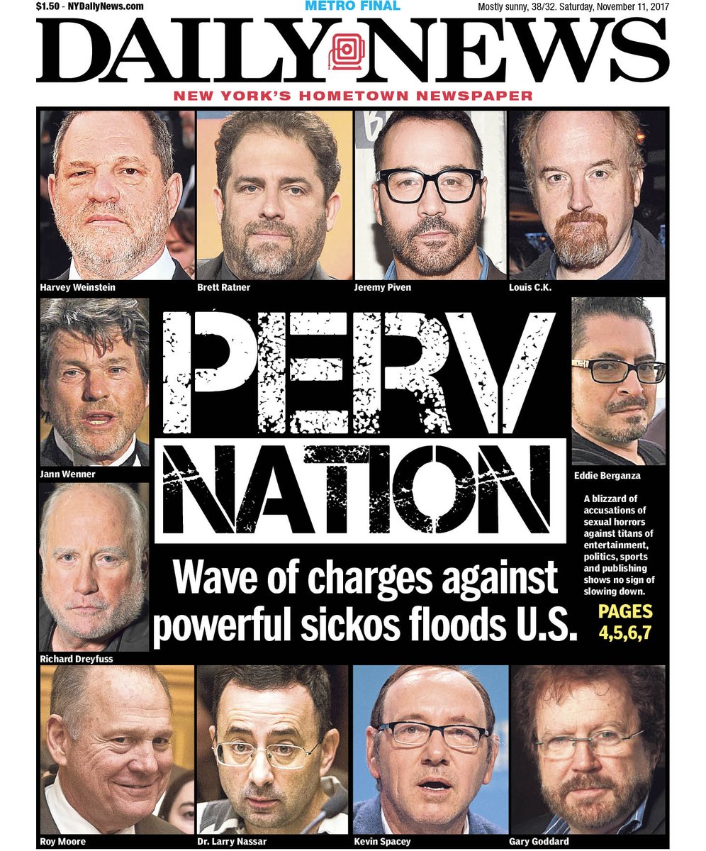 Perv Nation, couverture du Daily News