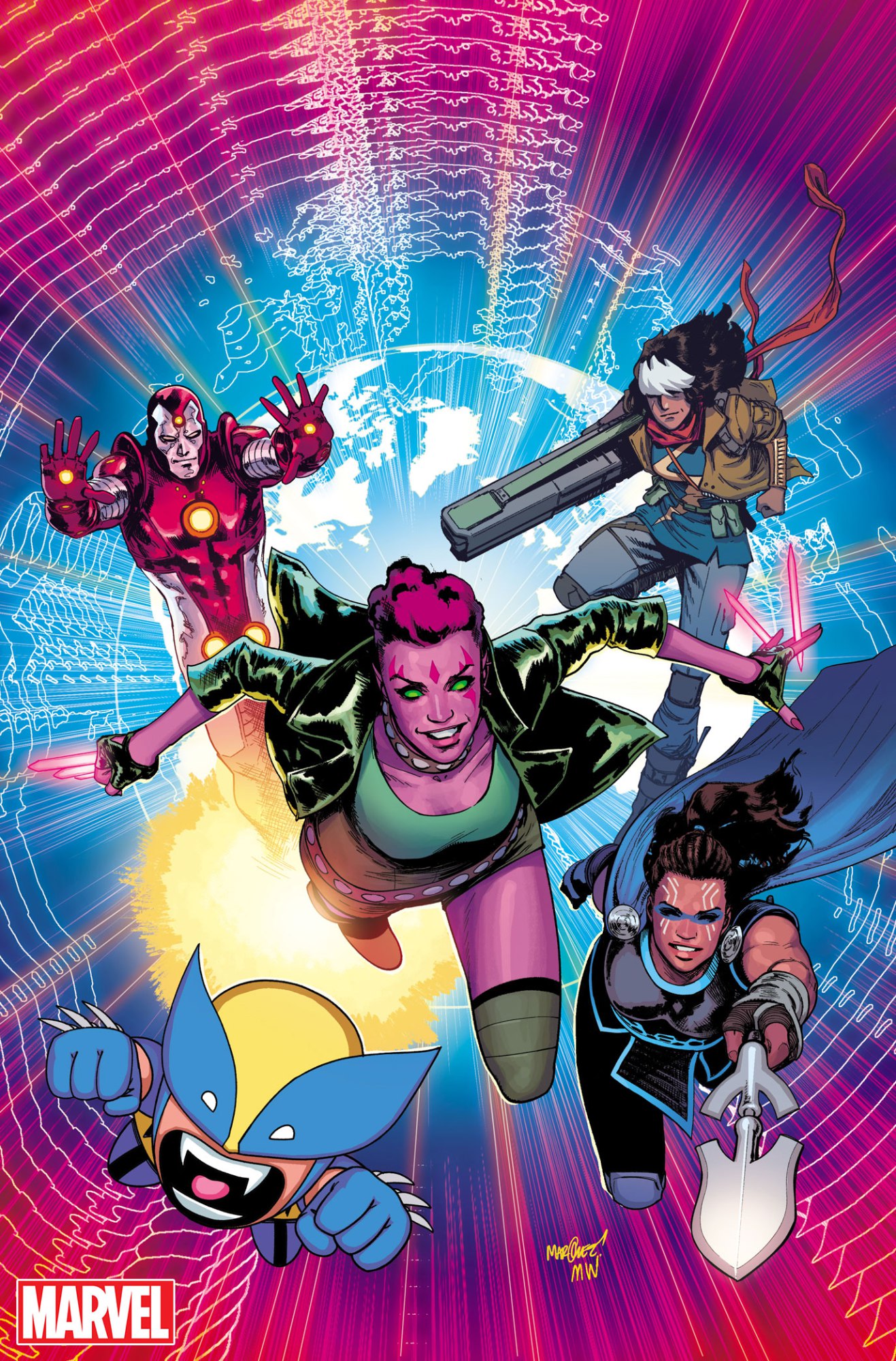 Exiles #1, couverture de David Marquez (Marvel Comics)