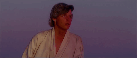 Luke Skywalker (Mark Hamill) dans Star Wars IV : Un Nouvel Espoir.