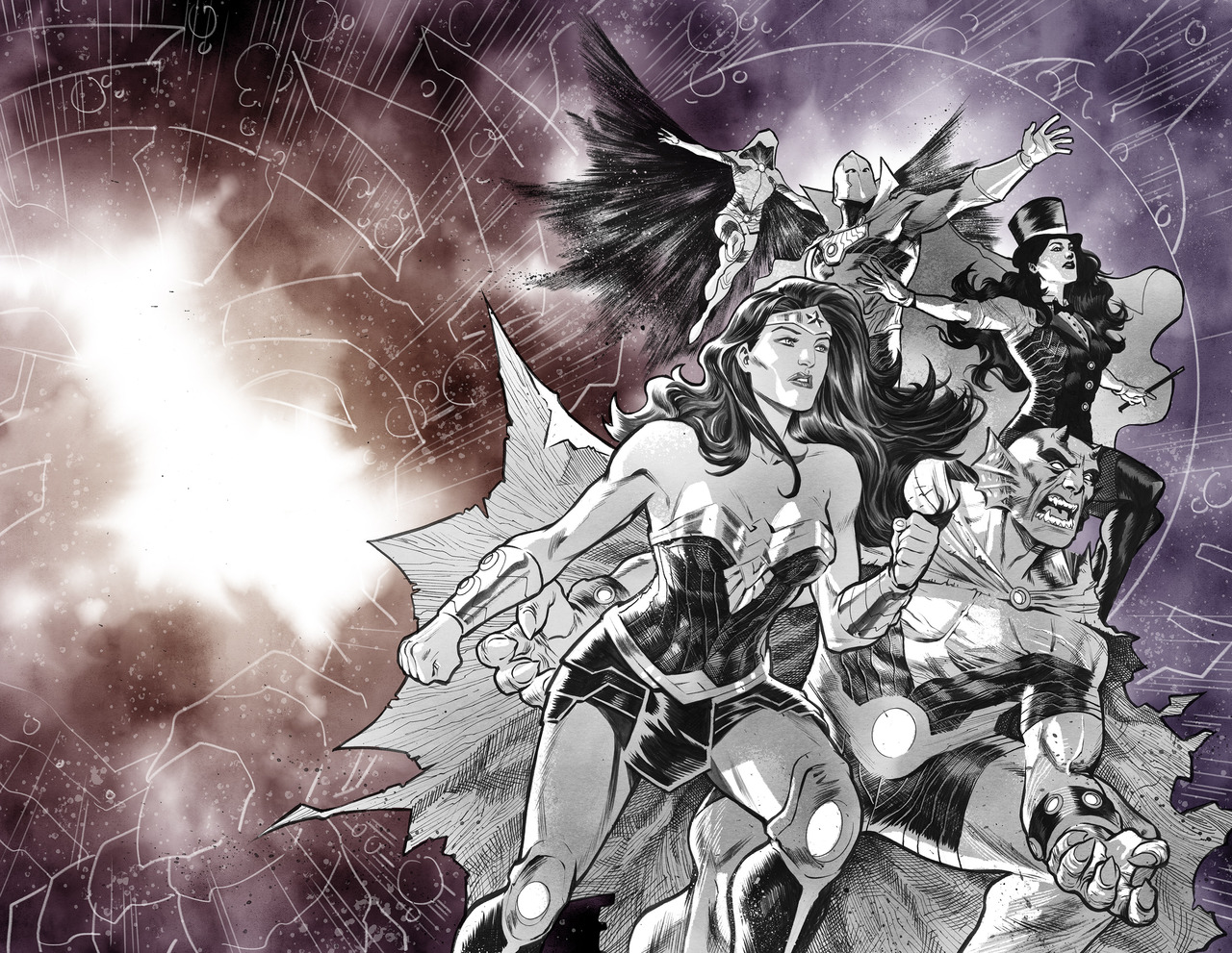 Justice League: No Justice #3 avec la team Wonder, cover par Francis Manapul