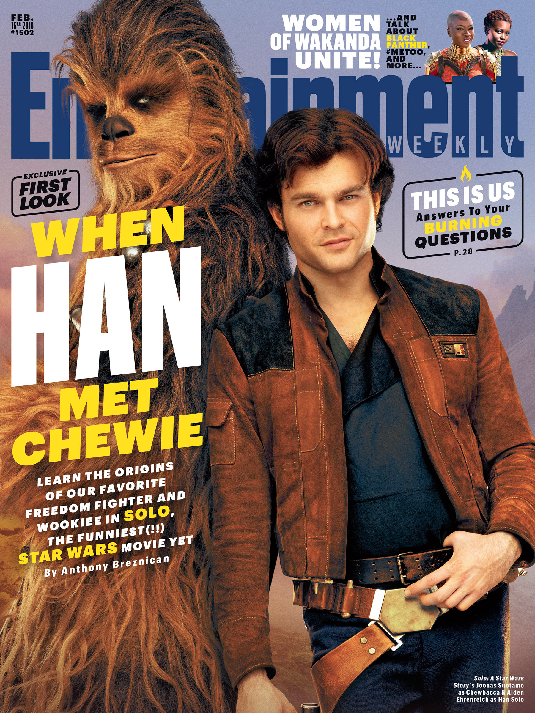 Solo: A Star Wars Story, EW cover