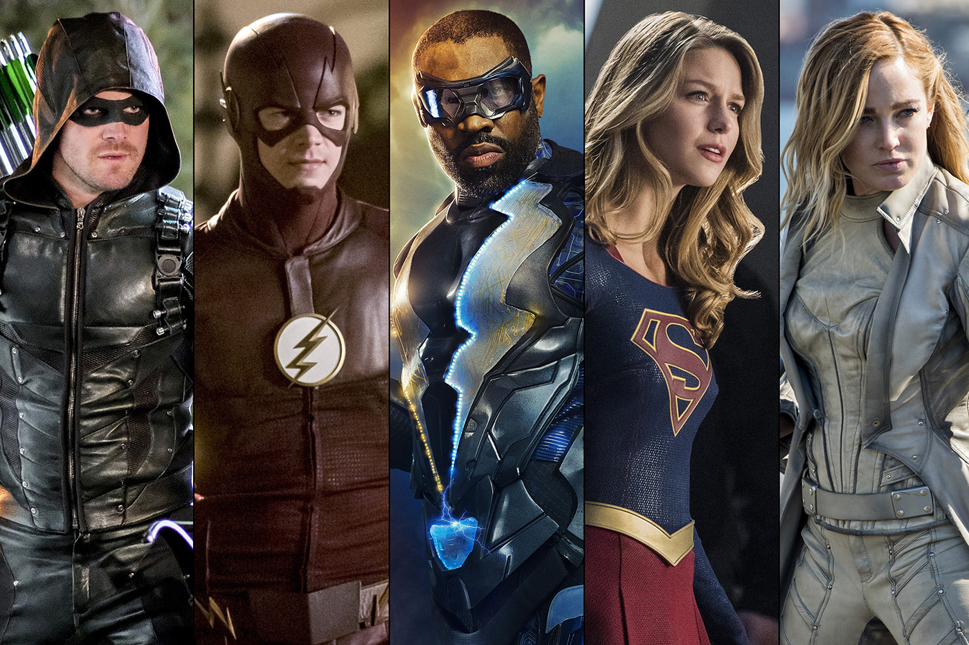 L'Arrowverse de la CW : Green Arrow, The Flash, Supergirl, Legends of Tomorrow et Black Lightning
