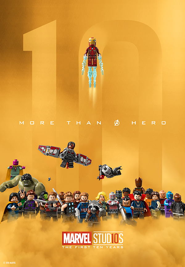 Les 10 ans de Marvel Studios version LEGO