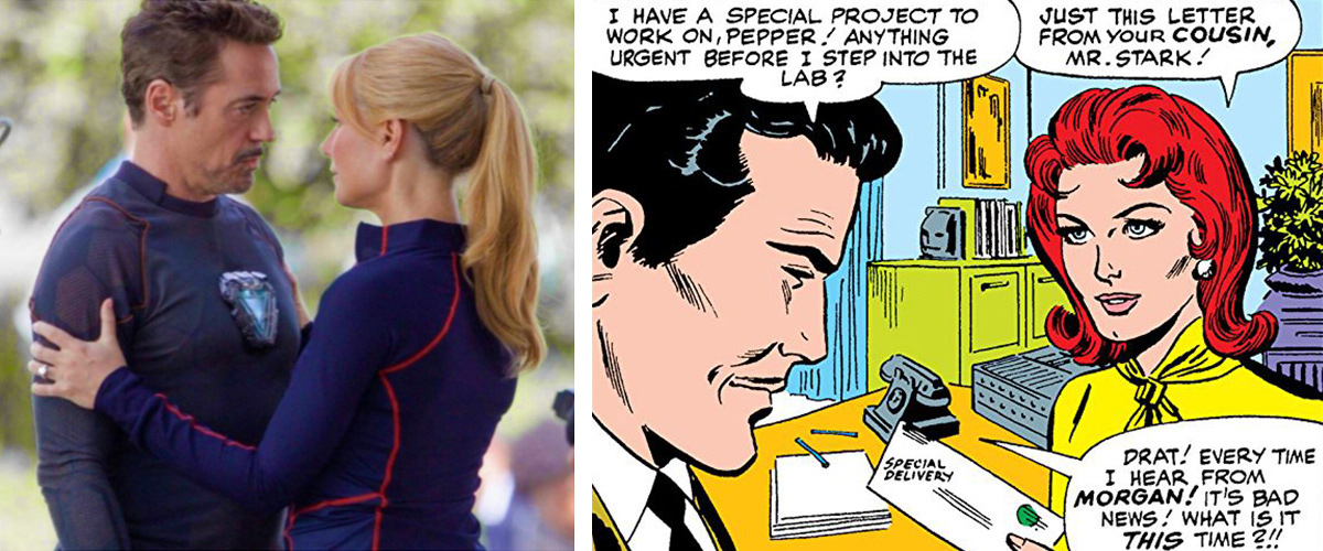 Tony Stark et Pepper Potts dans Avengers: Infinity War