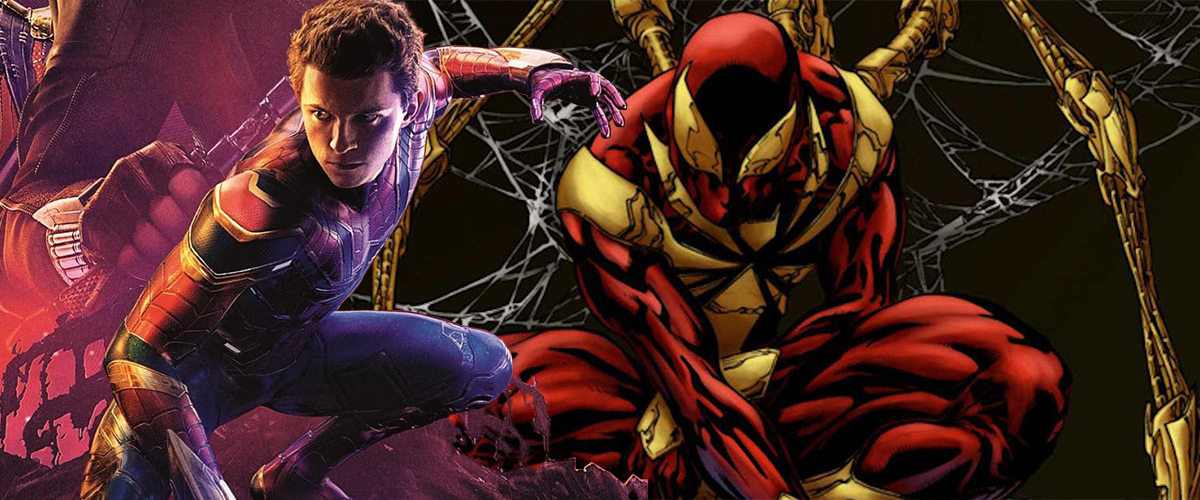 Dans Avengers: Infinity War, Spider-Man porte l'Iron Spider Suit conçu par Tony Stark