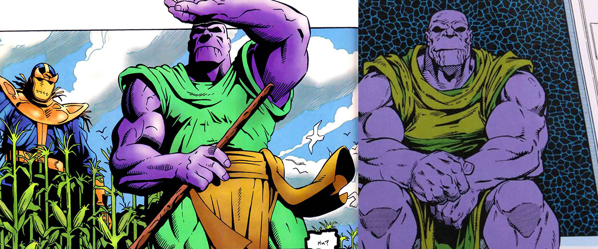 Thanos prend sa retraite dans Infinity Gauntlet