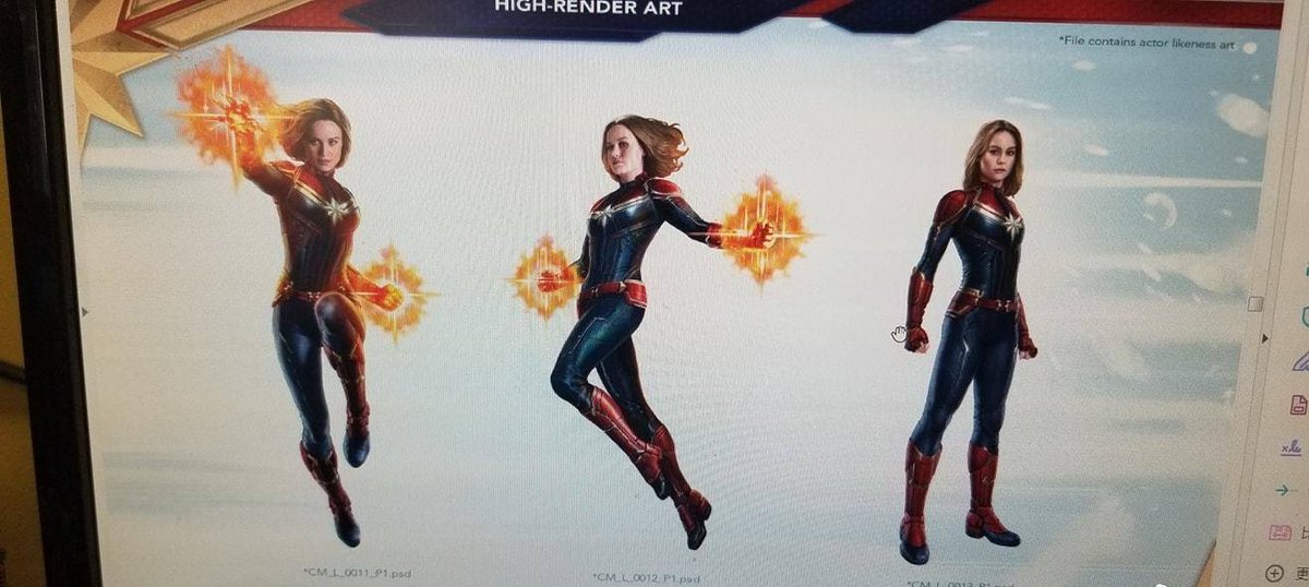 Captain Marvel, concept arts pour Avengers 4