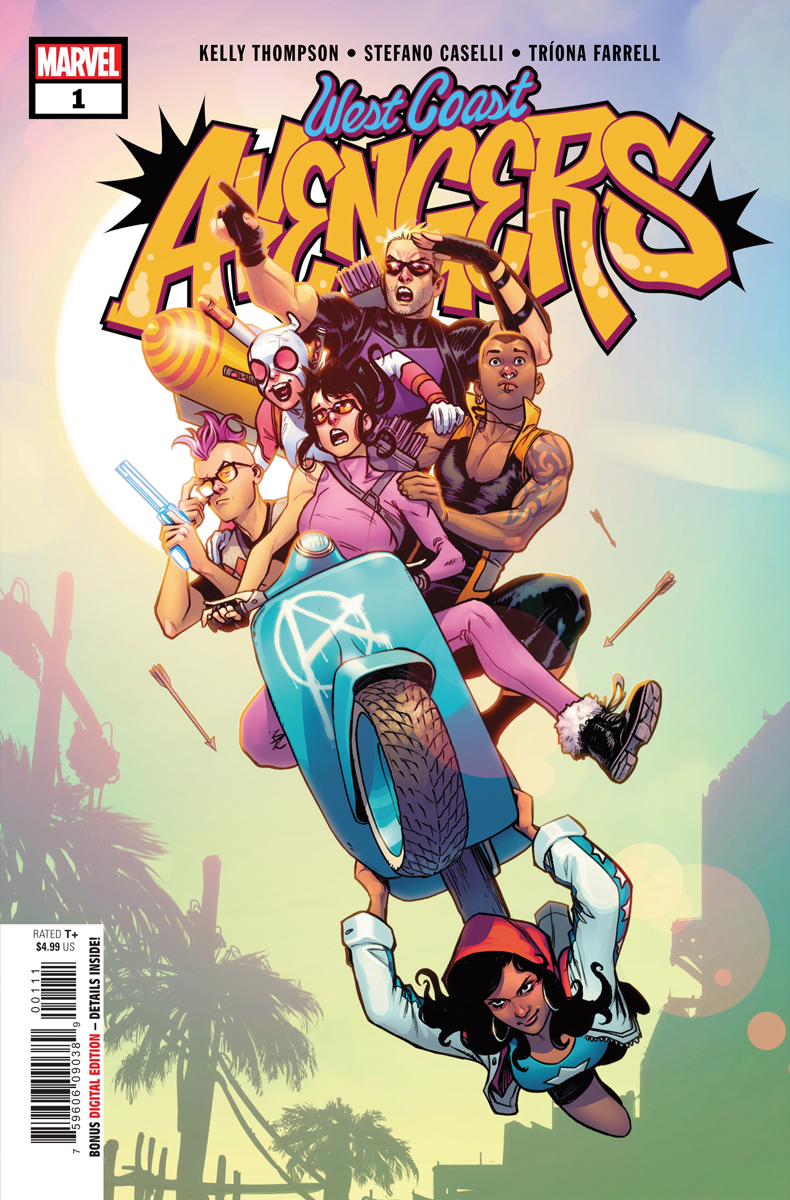 West Coast Avengers #1, la couverture régulière par Stefano Caselli.