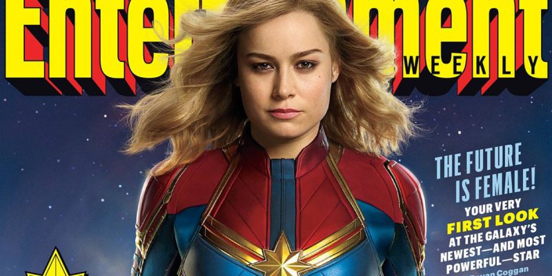 <h1>Captain Marvel : Brie Larson en costume en couverture d'Entertainment Weekly</h1>