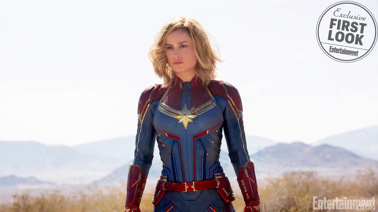 Captain Marvel (Brie Larson) dans le magazine EW