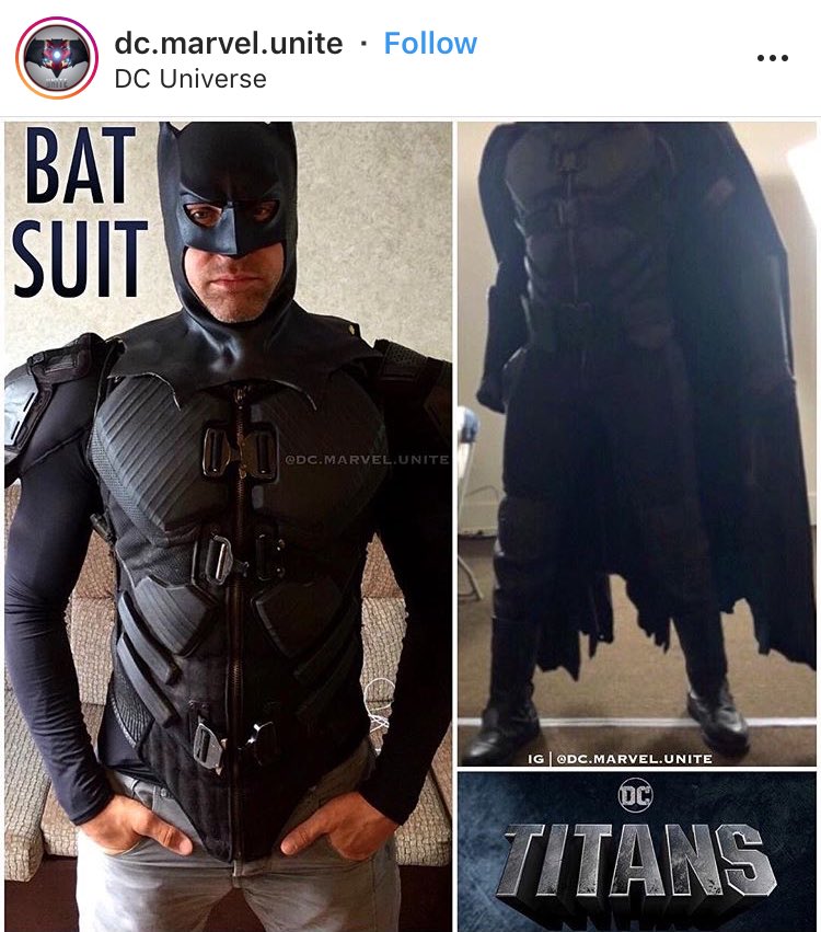 Le costume de Batman dans a série TV Titans.