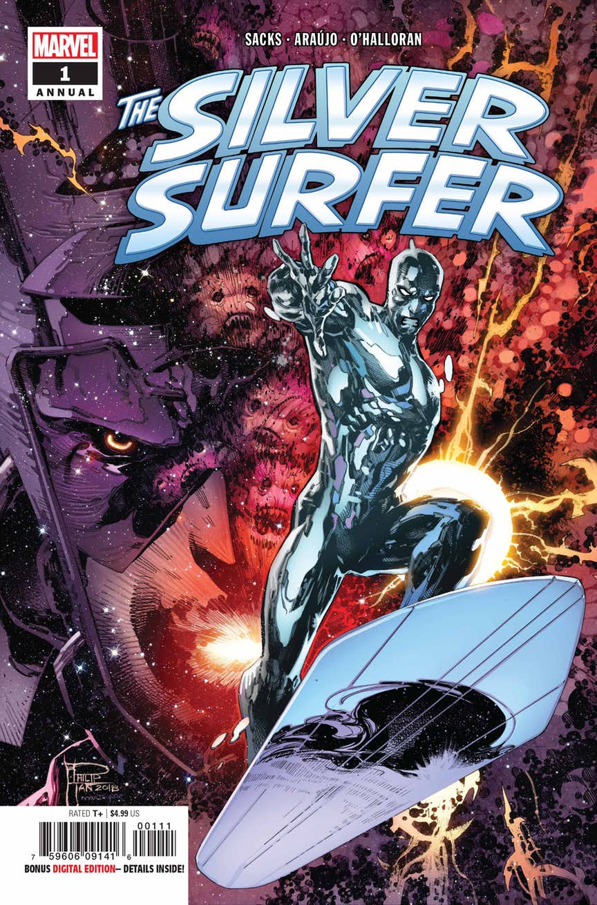 Silver Surfer Annual #1, couverture de Phillip Tan