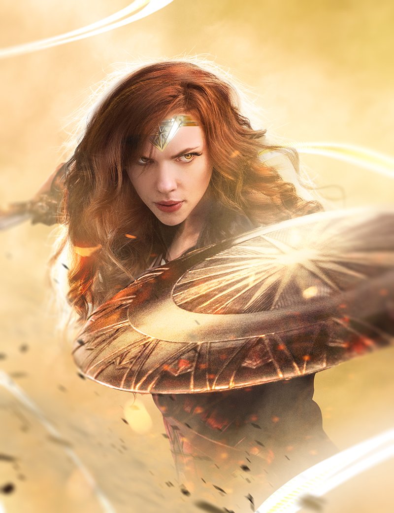 Scarlett Johansson est Wonder Woman, par Bosslogic