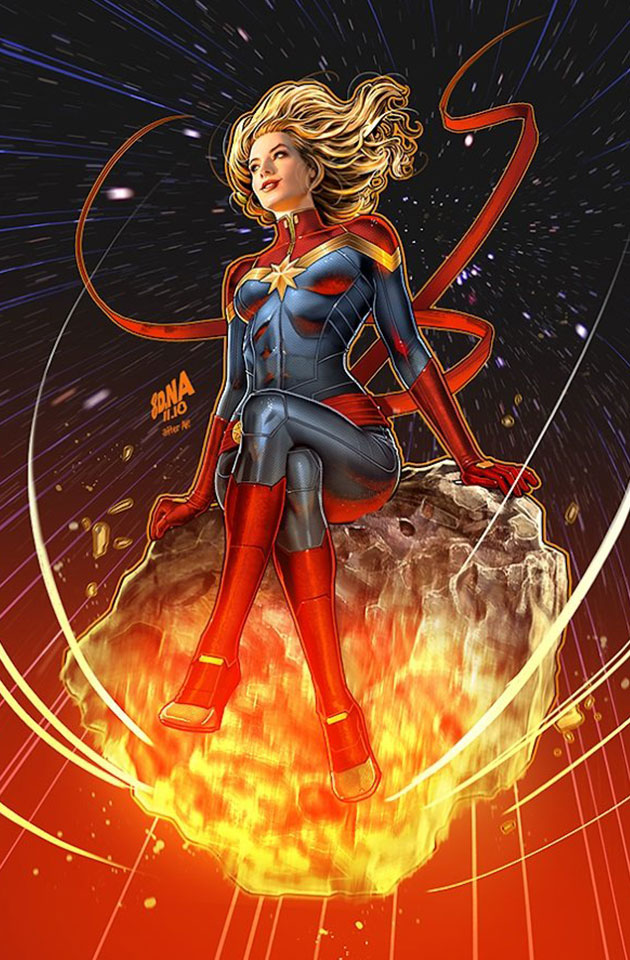 Captain Marvel #1 - Couverture variante de David Nakayama