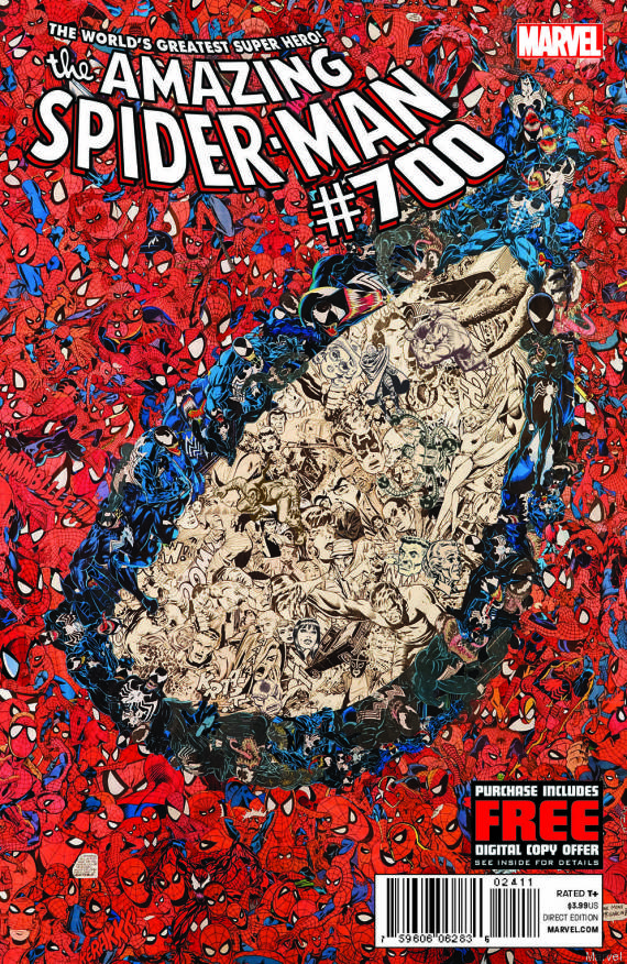 Monsieur Garcin illustre l'œil de Spidey pour le 700e numéro d'Amazing Spider-Man.