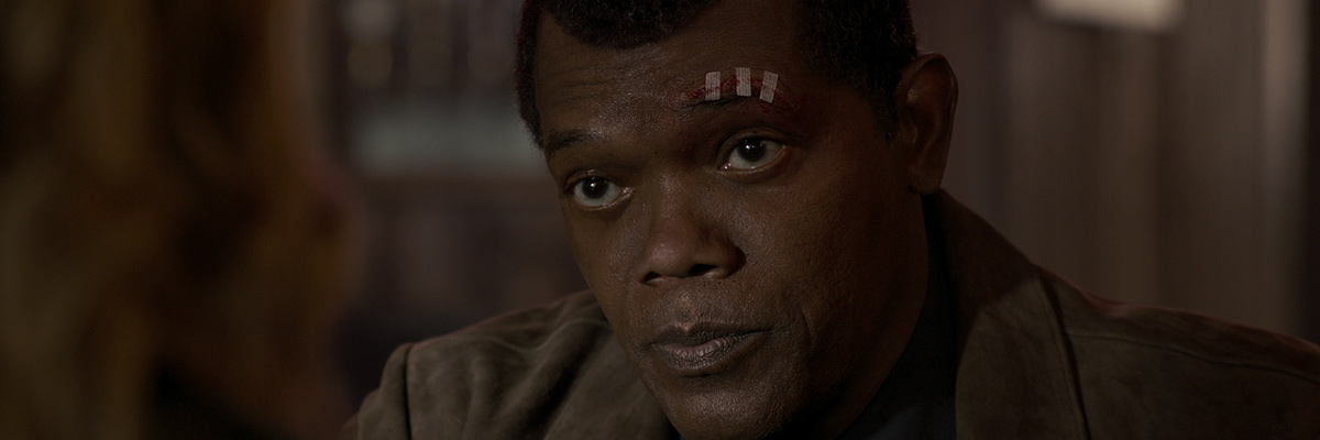 Nick Fury (Samuel L. Jackson) dans Captain Marvel"