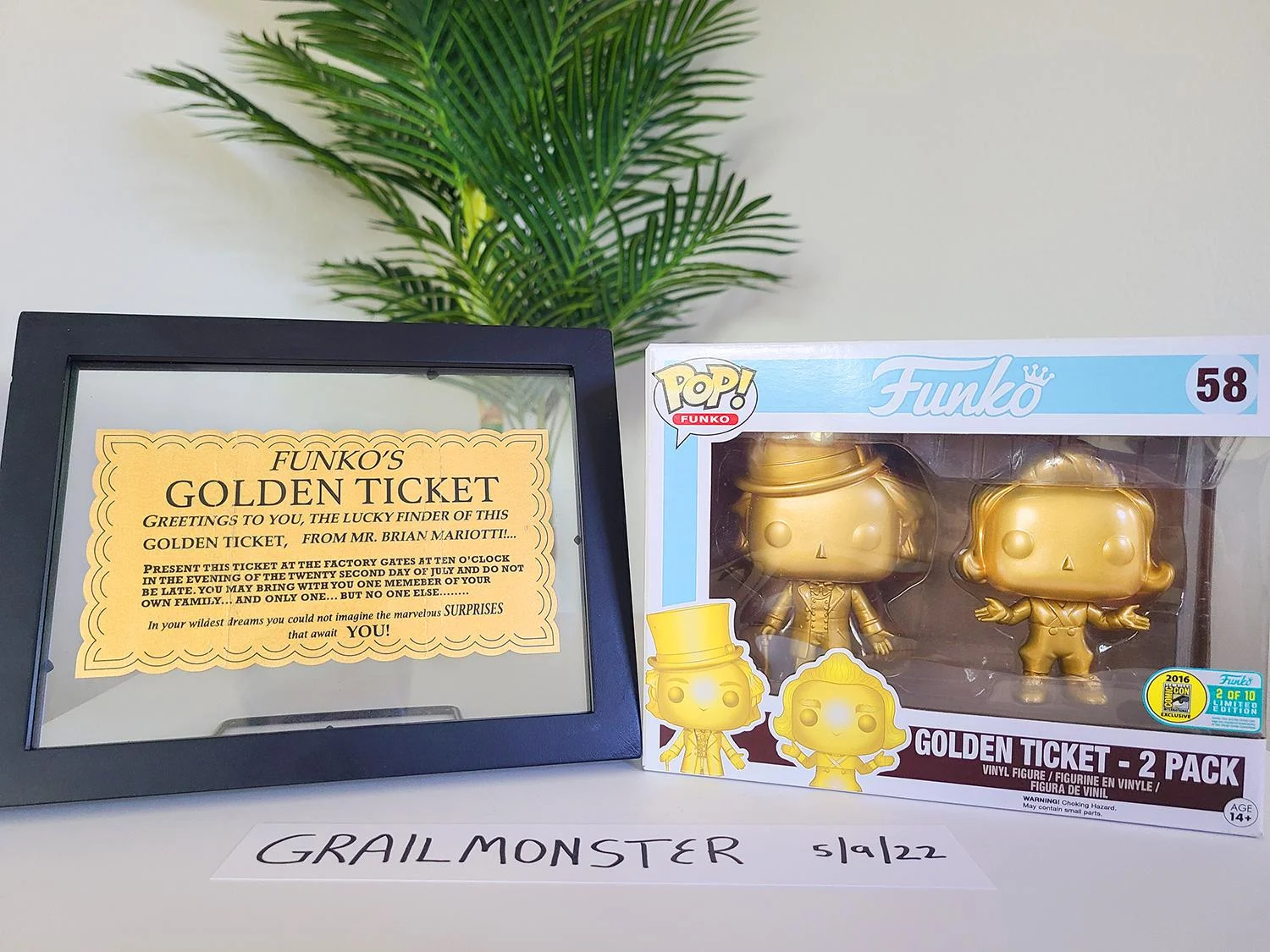 Funko Pop Golden Ticket Willy Wonka