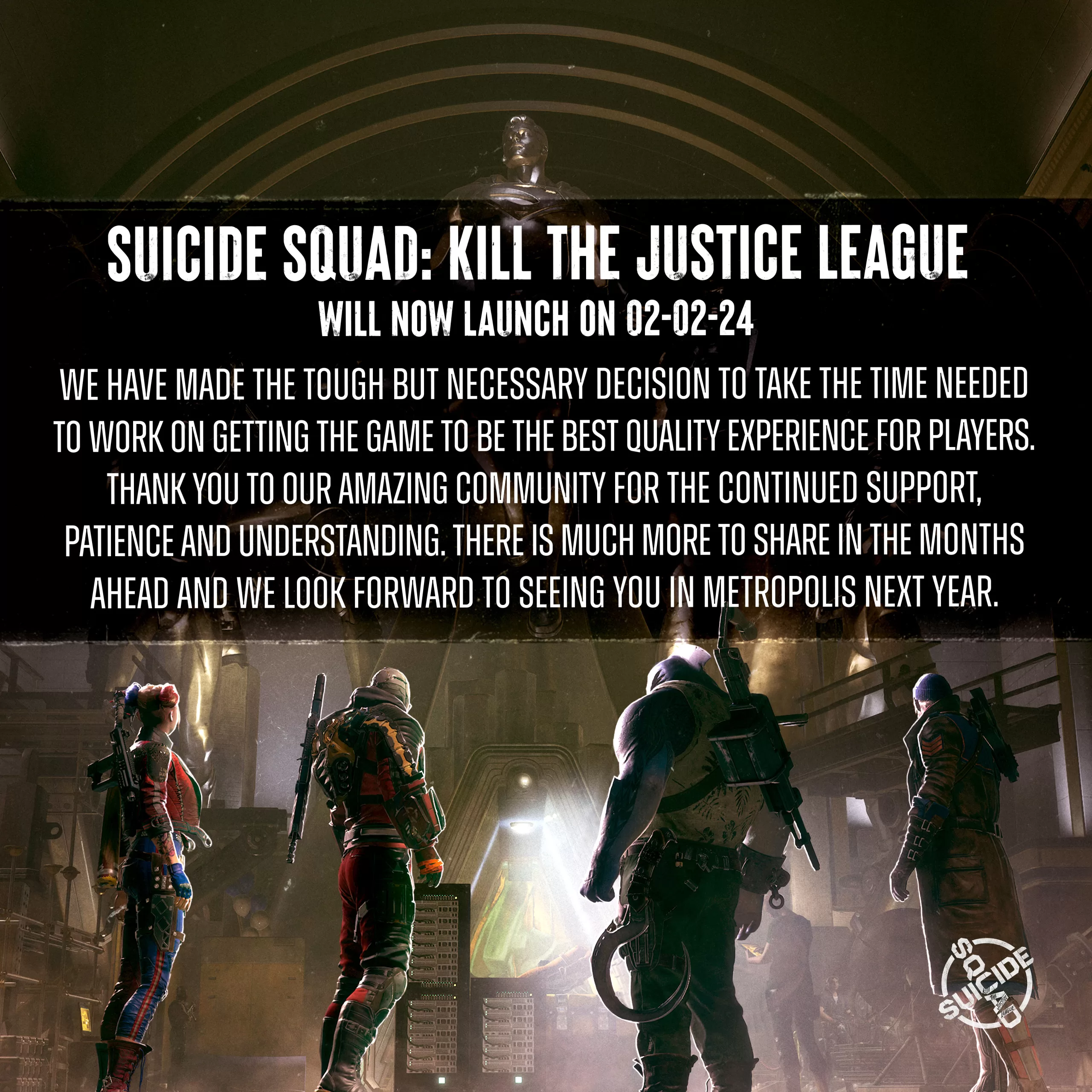 Annonce de la date de sortie de Suicide Squad Kill the Justice League