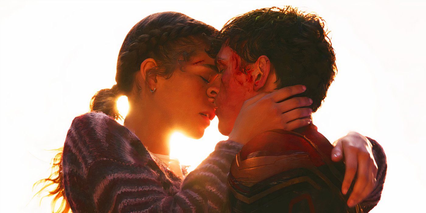 MJ (Zendaya) et Peter Parker (Tom Holland) dans Spider-Man: No Way Home.