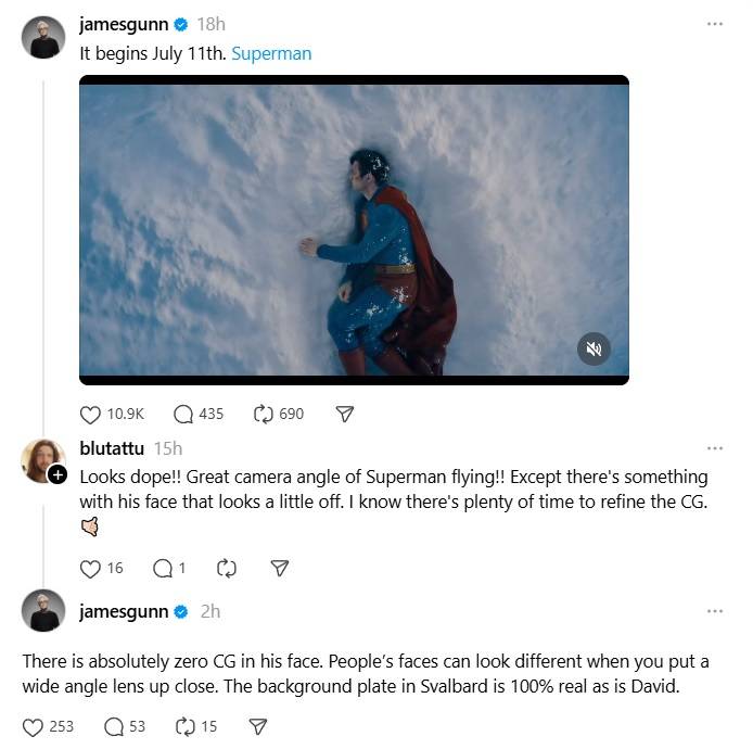 James Gunn répond sur les réseaux sociaux.