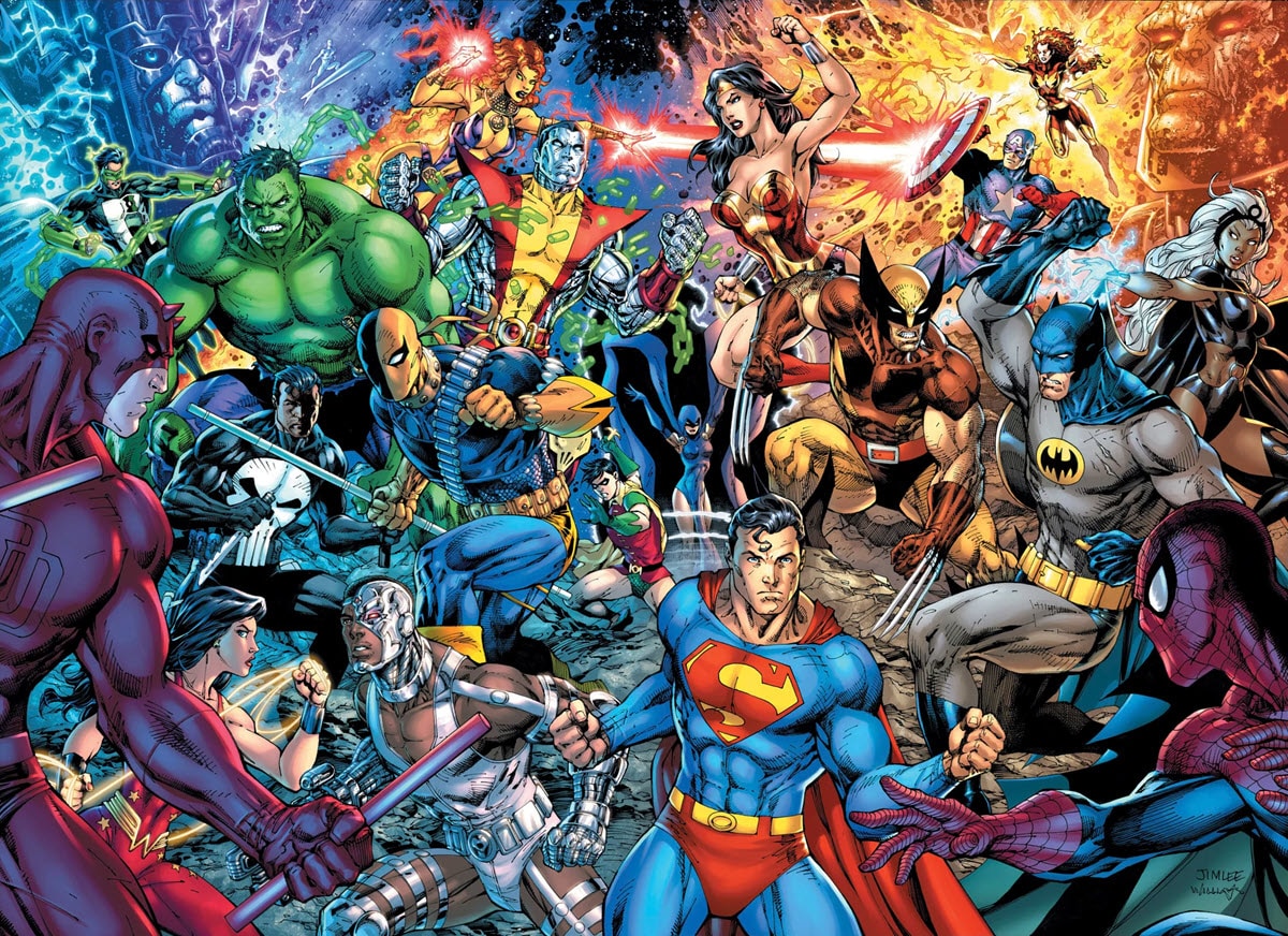 Marvel vs DC par Jim Lee.