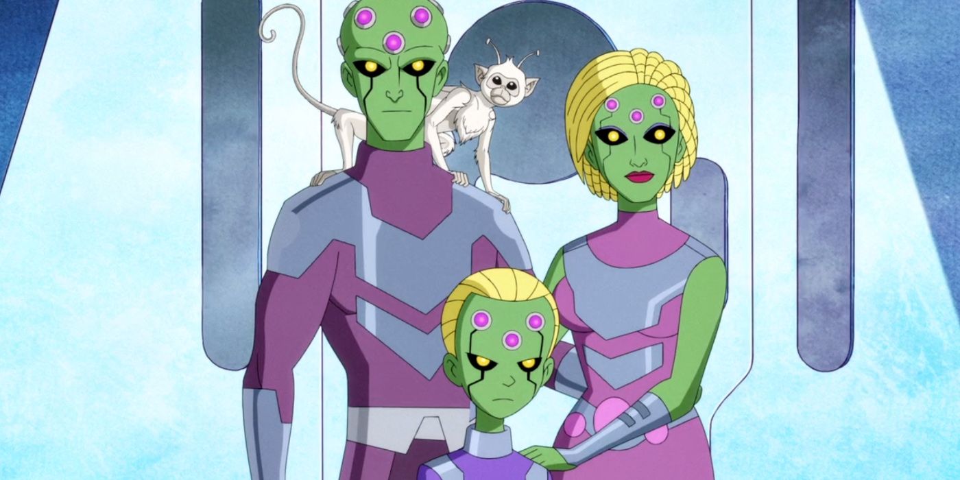 La famille de Brainiac dans Harley Quinn - saison 5 épisode 4