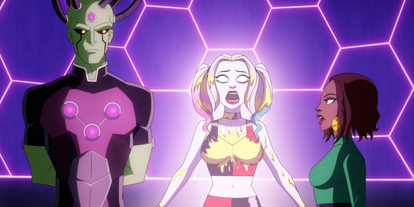 Harley Quinn et Lena Luthor ,prisonnières de Brainiac - Harley Quinn saison 5 épisode 4.