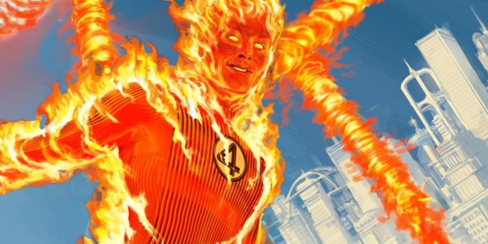 Johnny Storm, alias La Torche Humaine des Quatre Fantastiques de Marvel Comics.
