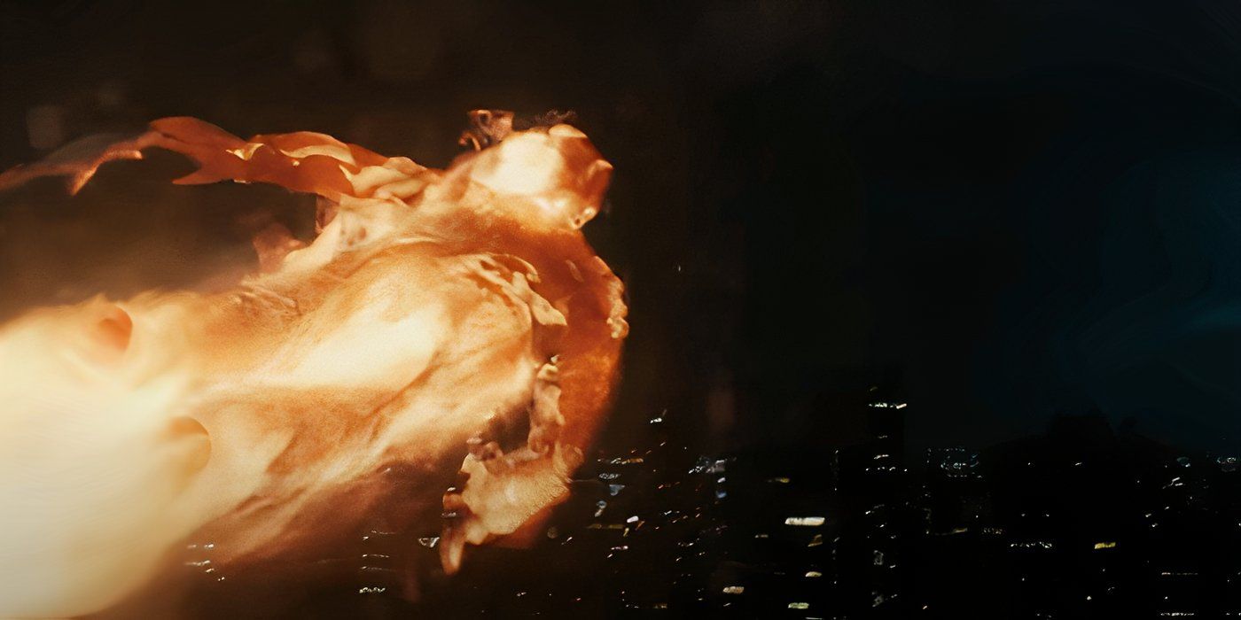 Johnny Storm (Joseph Quinn) alias la Torche Humaine dans Les Quatre Fantastiques : Premiers Pas.