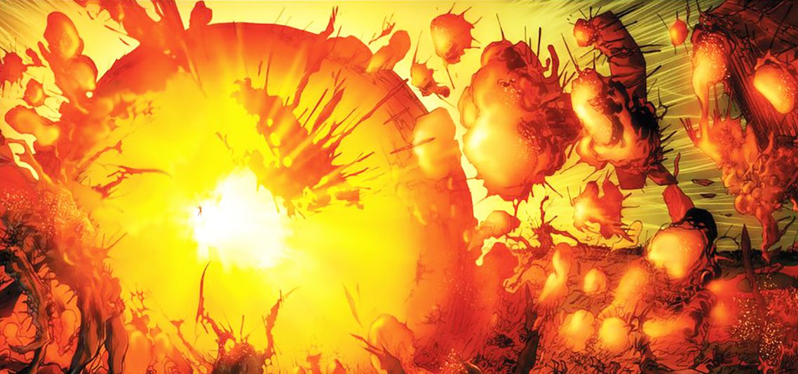 La Torche Humaine des Quatre Fantastiques peut créer une Supernova au maximum de son pouvoir.