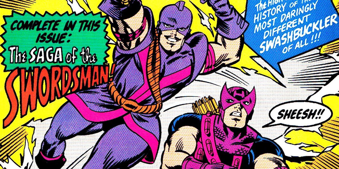 Première apparition de Jack Duquesne, alias Swordsman, dans The Avengers #19 (août 1965).
