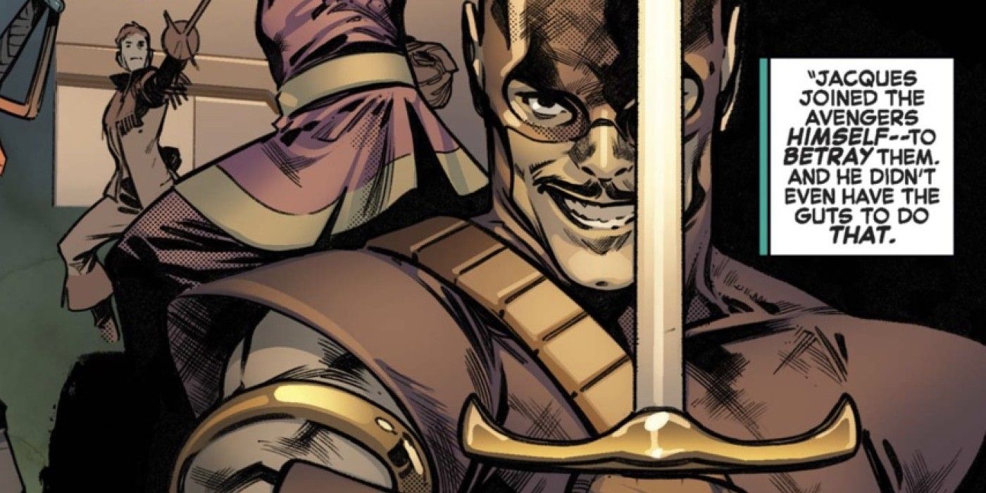 Swordsman dans les comics, dessiné par Pepe Larraz.