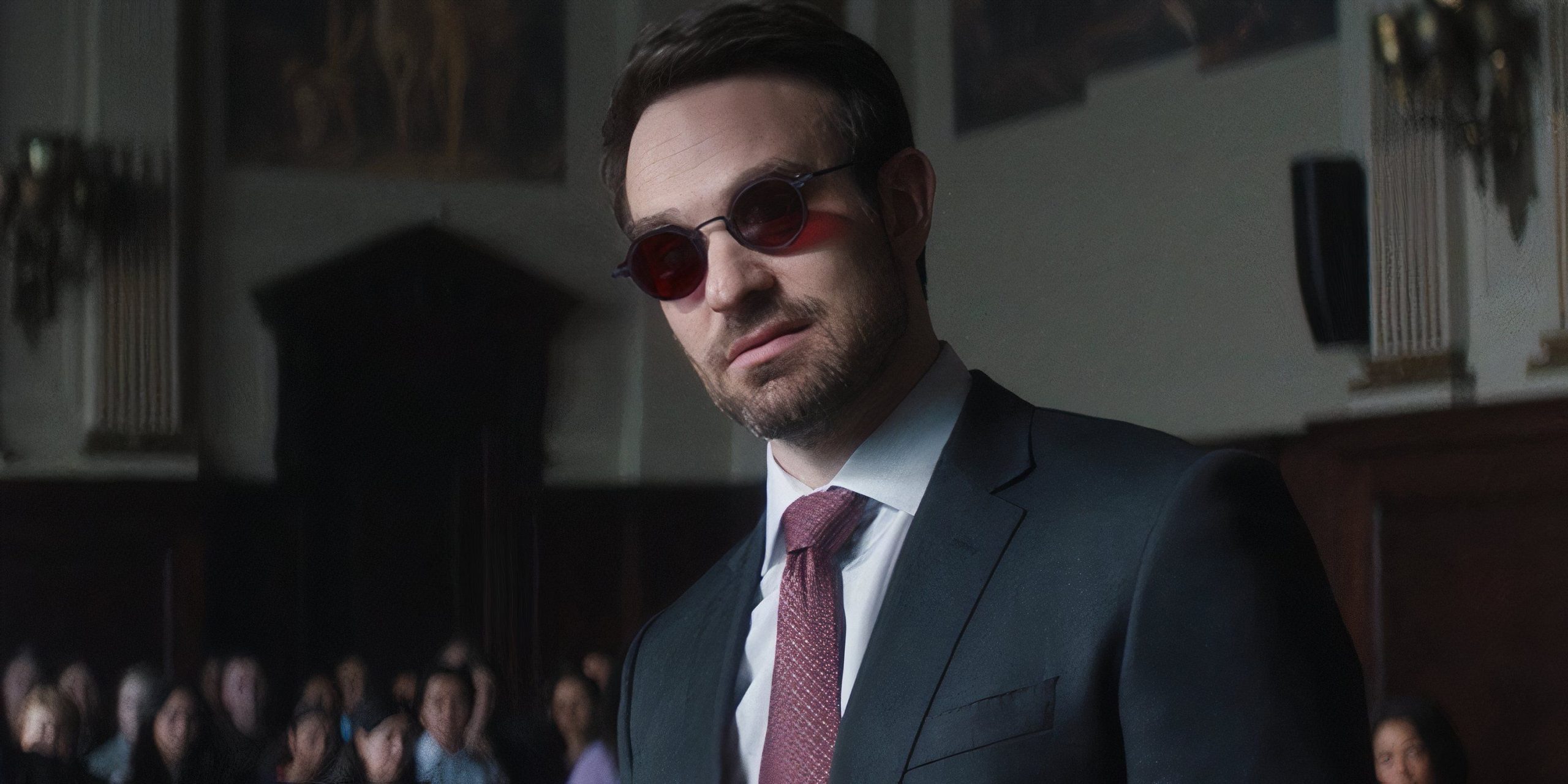 Matt Murdock (Charlie Cox) dans le tribunal, dans Daredevil: Born Again.