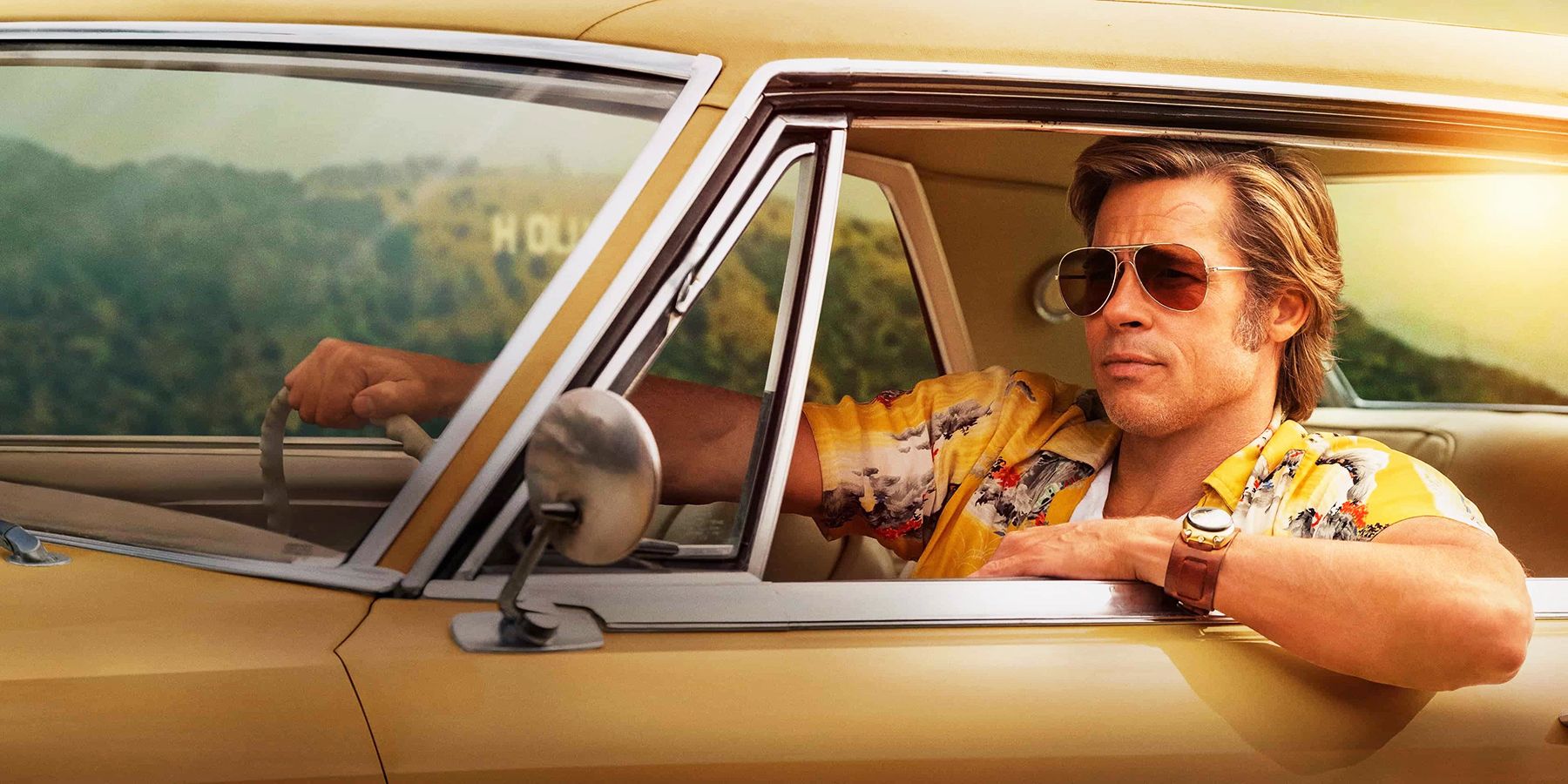 Brad Pitt dans Once Upon a Time in Hollywood de Quentin Tarantino.