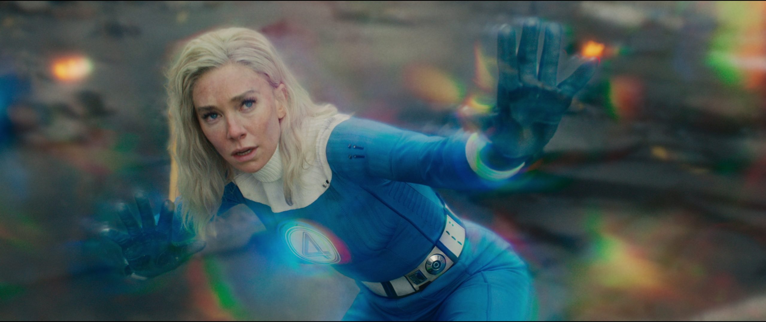 Sue Storm (Vanessa Kirby) dans Fantastic Four: First Steps.