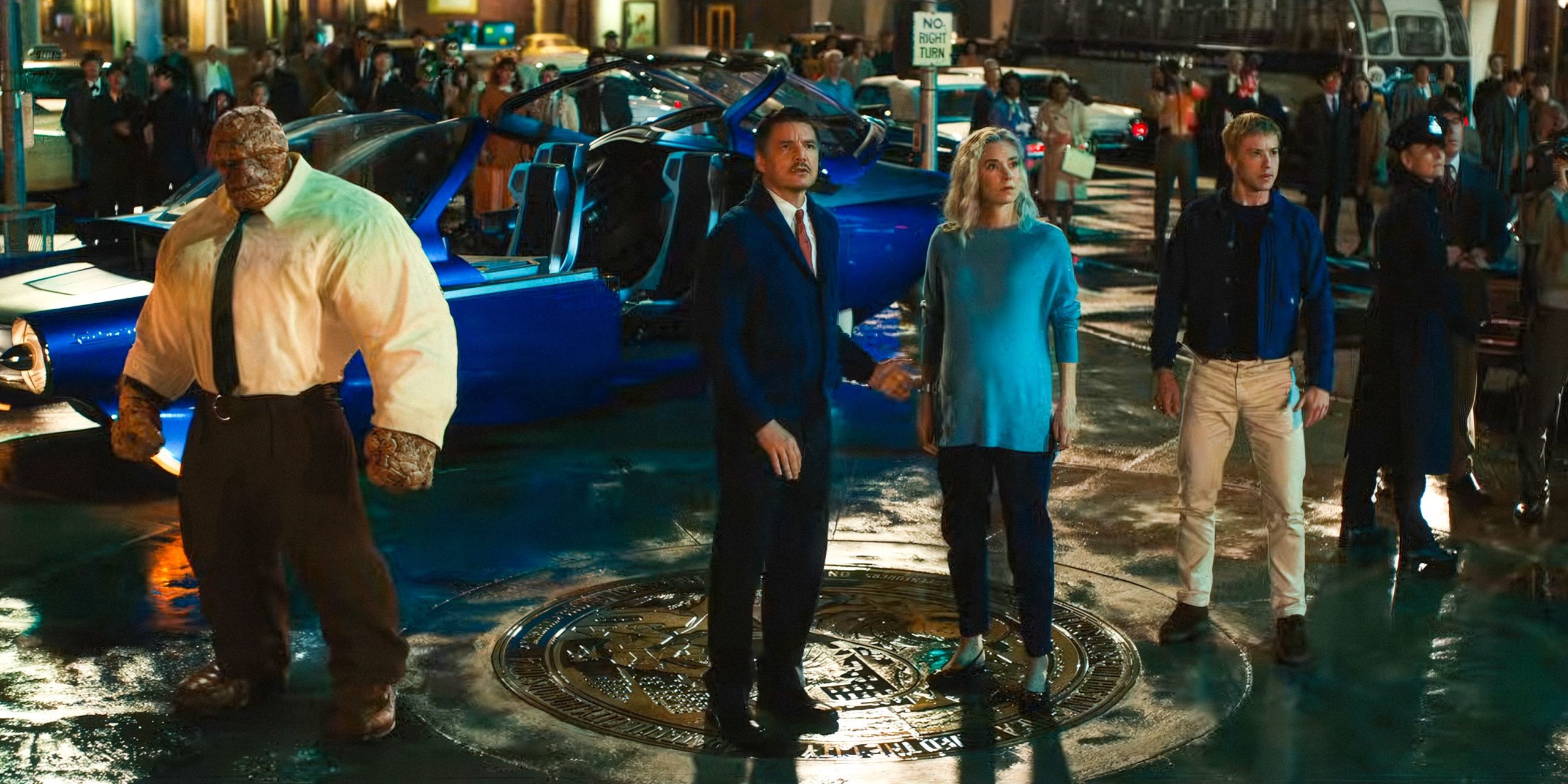Sue Storm (Vanessa Kirby) est enceinte dans Les Quatre Fantastiques: Premiers Pas.