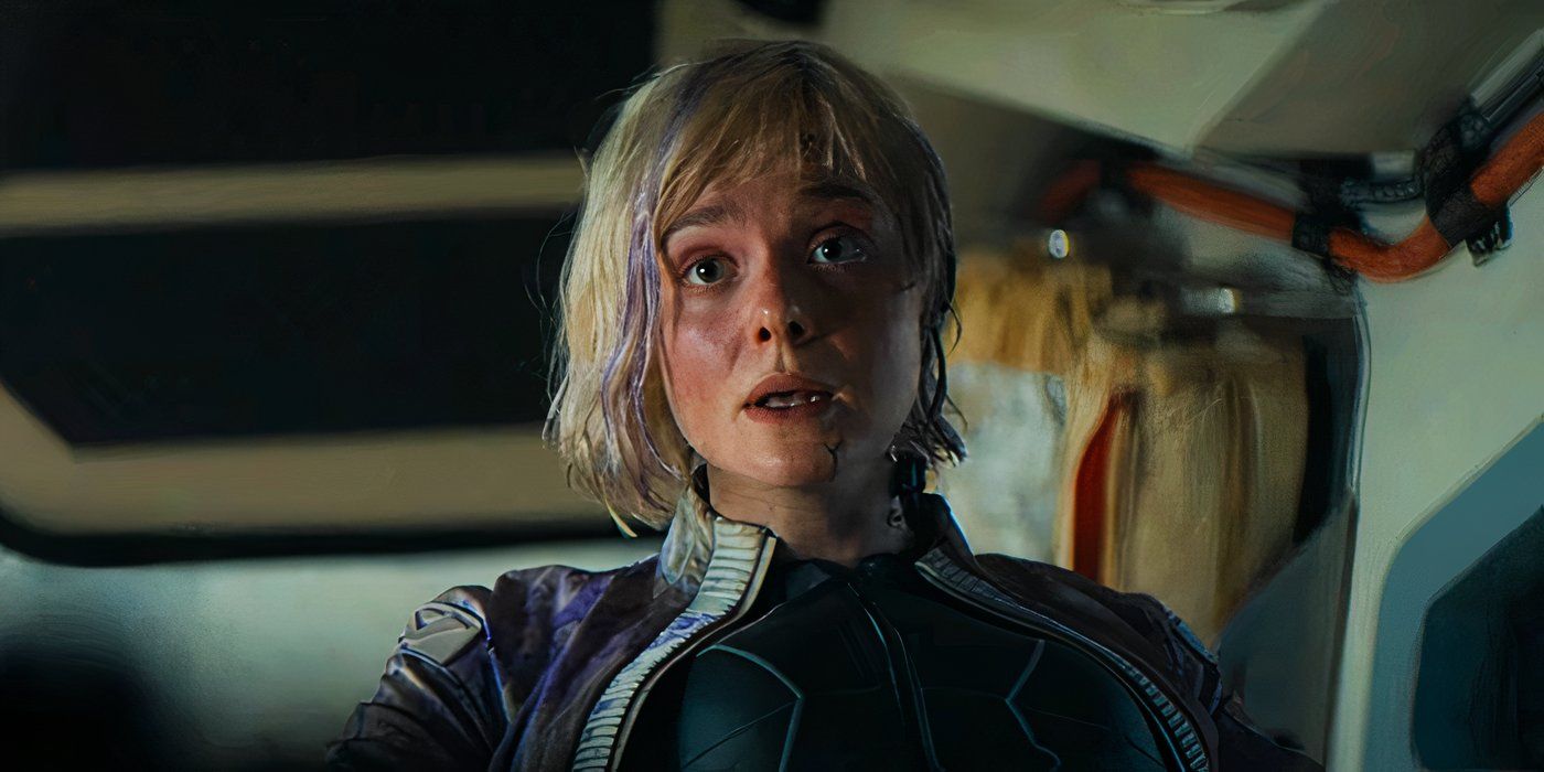 Thia, incarnée par Elle Fanning dans Predator: Badlands.