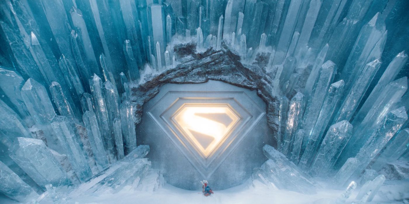 L'entrée de la fameuse Forteresse de Solitude de Superman dans le film de James Gunn.