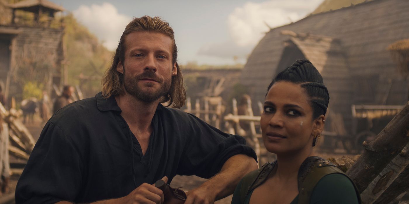 Taylor Napier et Priyanka Bose dans La Roue du Temps Saison 3 Episode 7