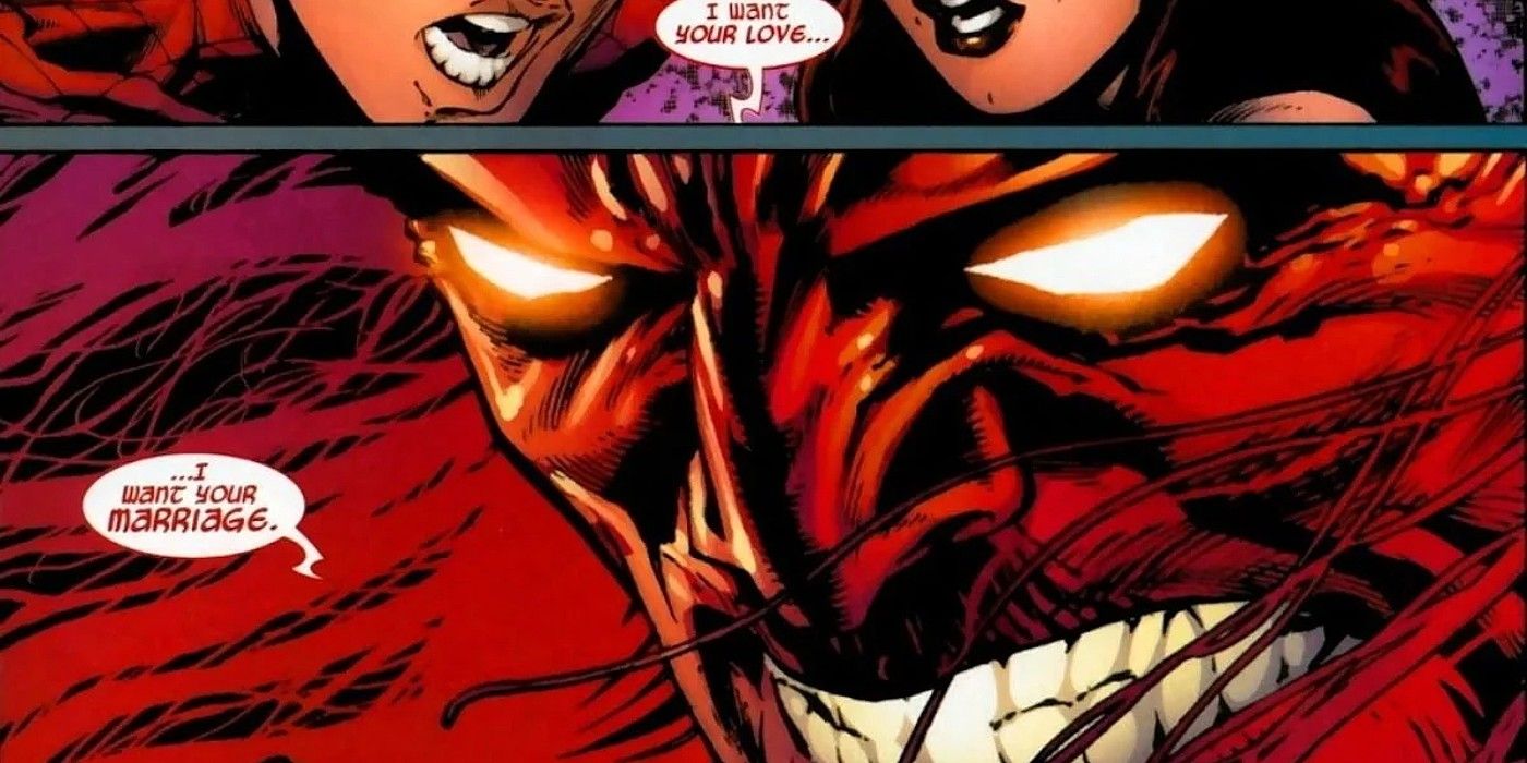 L'offre du terrible Méphisto dans les comics One More Day.