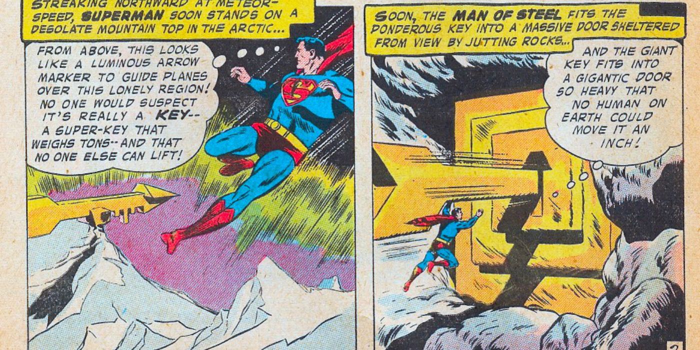 La fameuse clé géante pour ouvrir l'entrée de la Forteresse de Solitude de Superman.