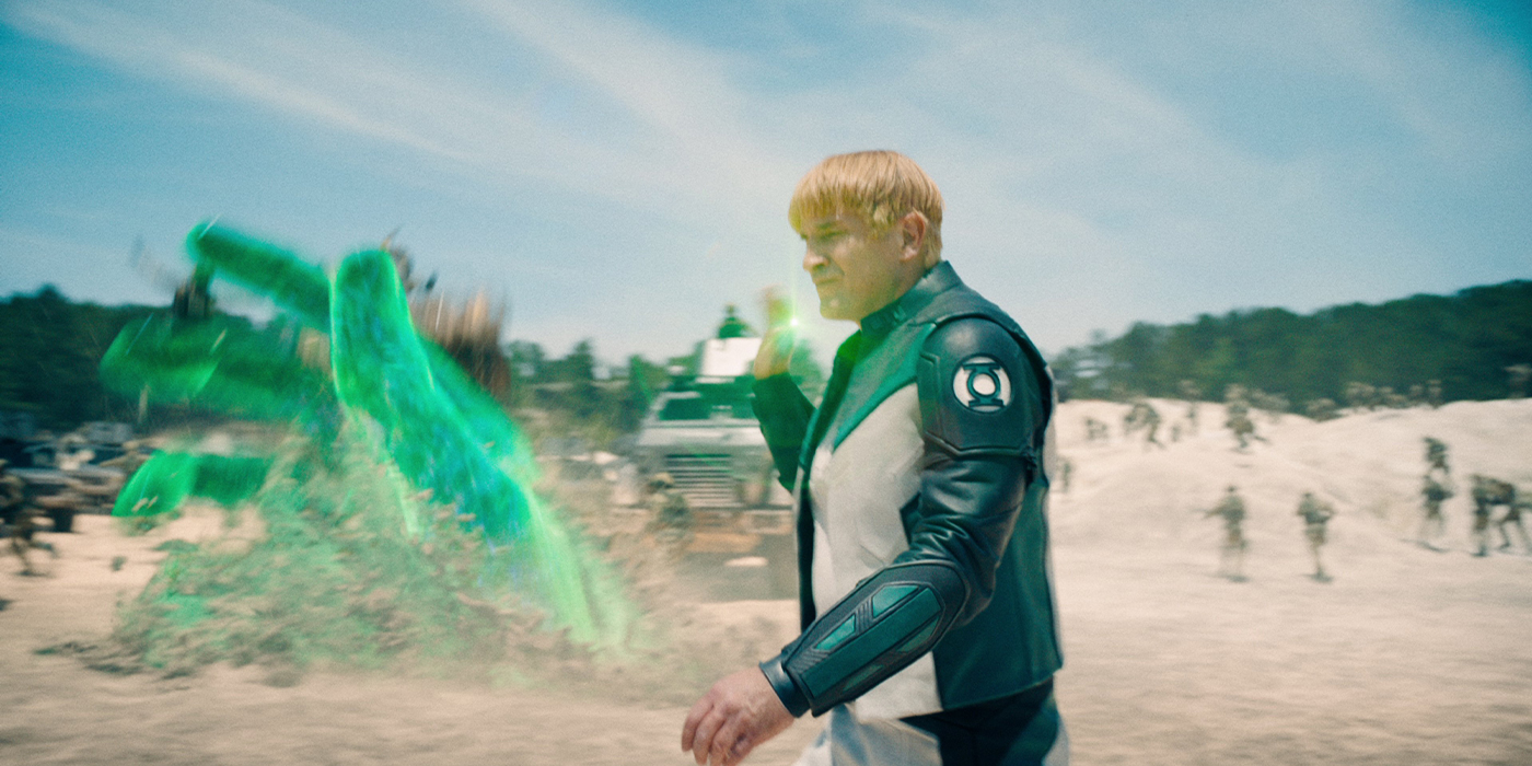 Nathan Fillion est Guy Gardner, le Green Lantern de cette Justice League International dans Superman.