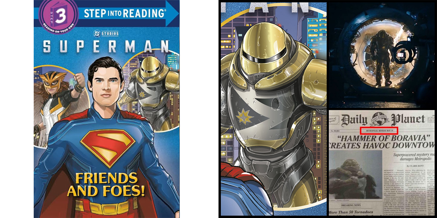 Le Marteau de Boravie apparait déjà dans la première bande-annonce et le livre pour enfants Superman: Friends and Foes!.