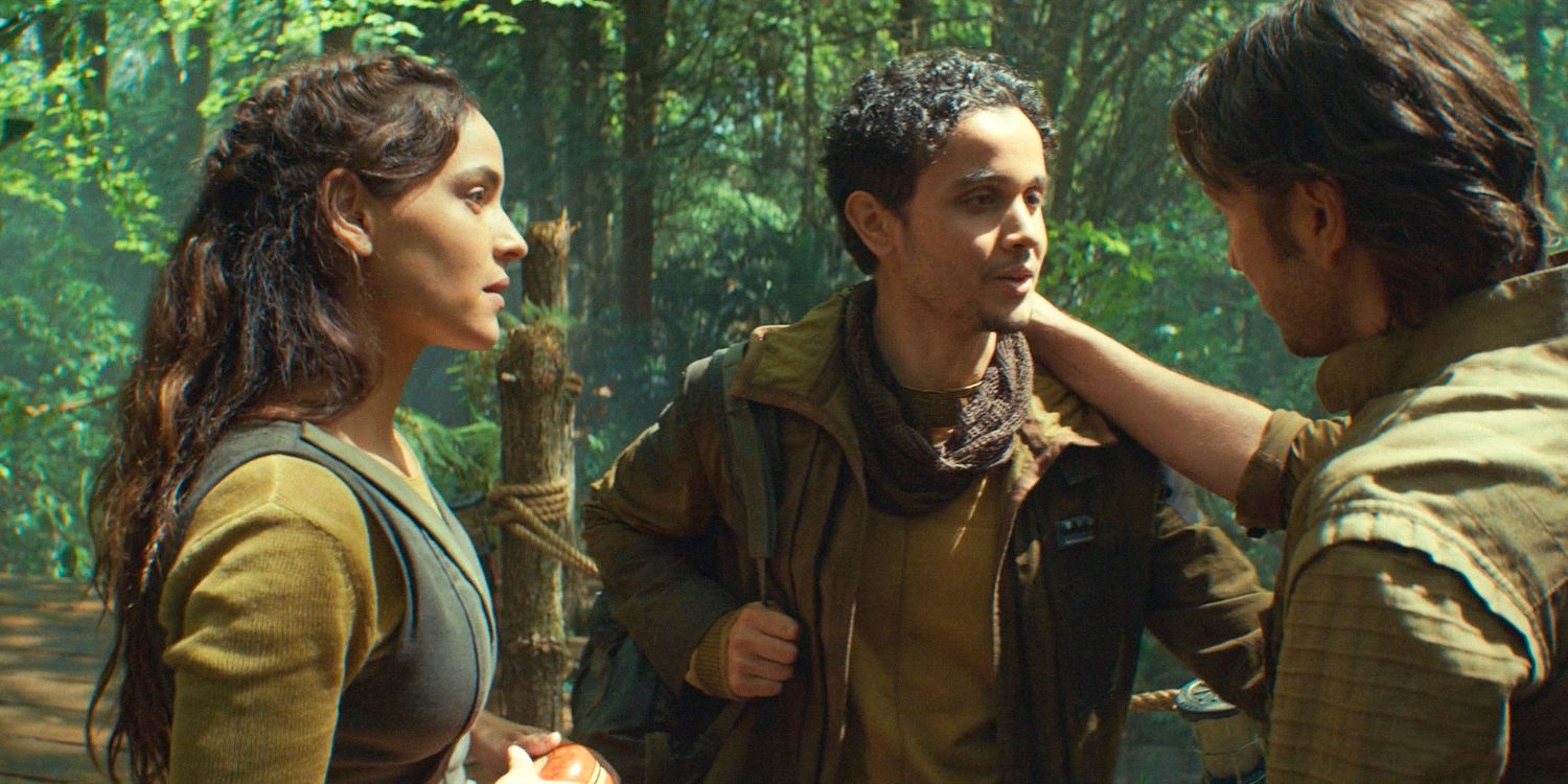 Le retour de Wil (Muhannad Bhaier), avec Cassian (Diego Luna) et Bix (AdriaArjona).
